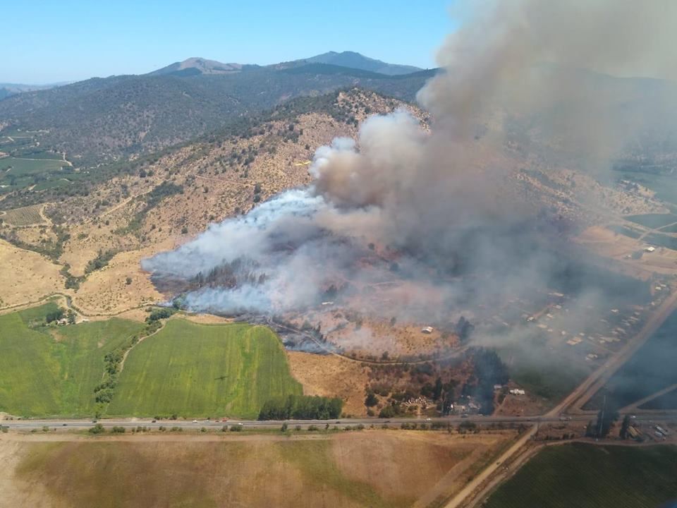 Se declara Alerta Amarilla para la comuna de San Javier por incendio forestal