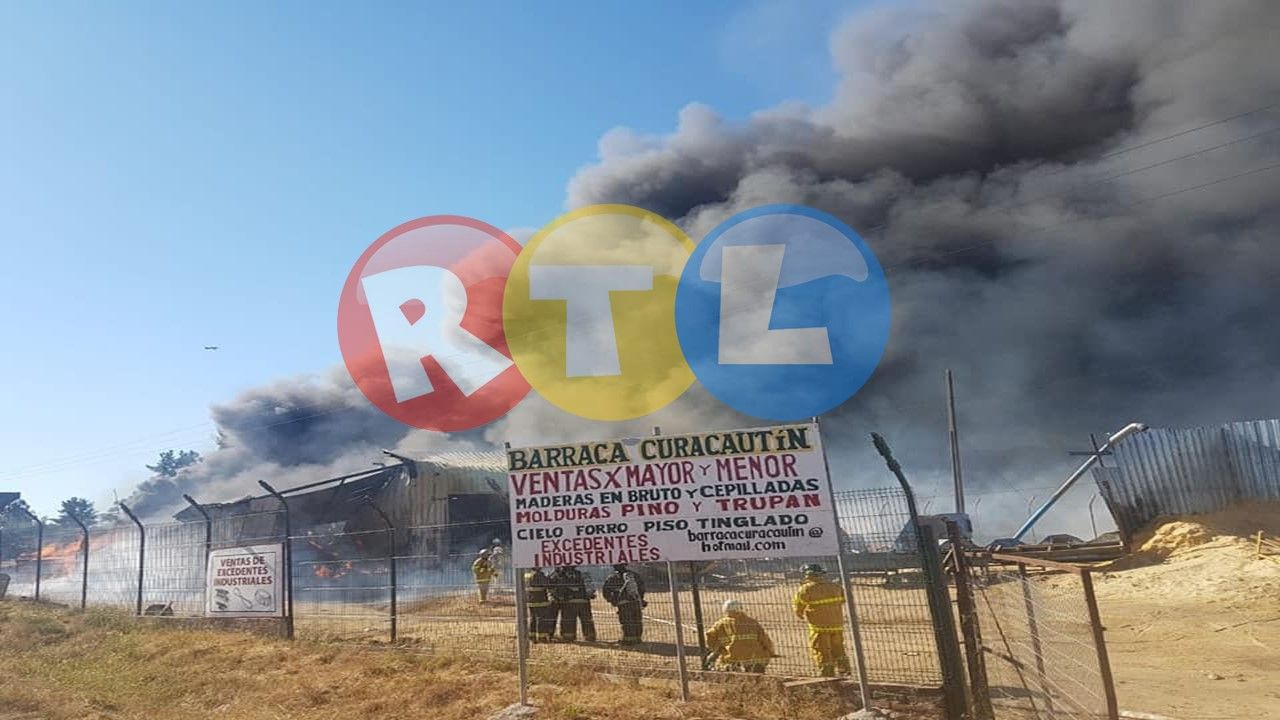 VIOLENTO INCENDIO AFECTA A BARRACA EN RUTA L30-M SECTOR NIRIVILO