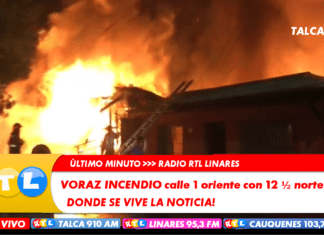 Voraz incendio terminó con la vida de un adulto mayor en Talca