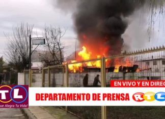 Incendio estructural con perdida total en sector Salida el Huapi linares