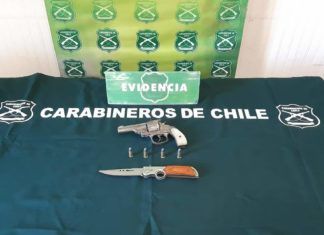 Carabineros detiene a joven que realizaba disparos en la vía pública de la comuna de Retiro.